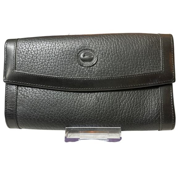 Dooney & Bourke Vintage Black Kisslock Wallet - Picture 1 of 10